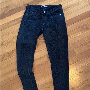 ZARA black leopard jeans